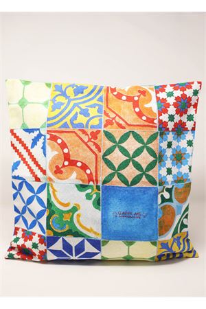 Multicolored majolica cushion Capri Me | CUMAIOARANCIONE